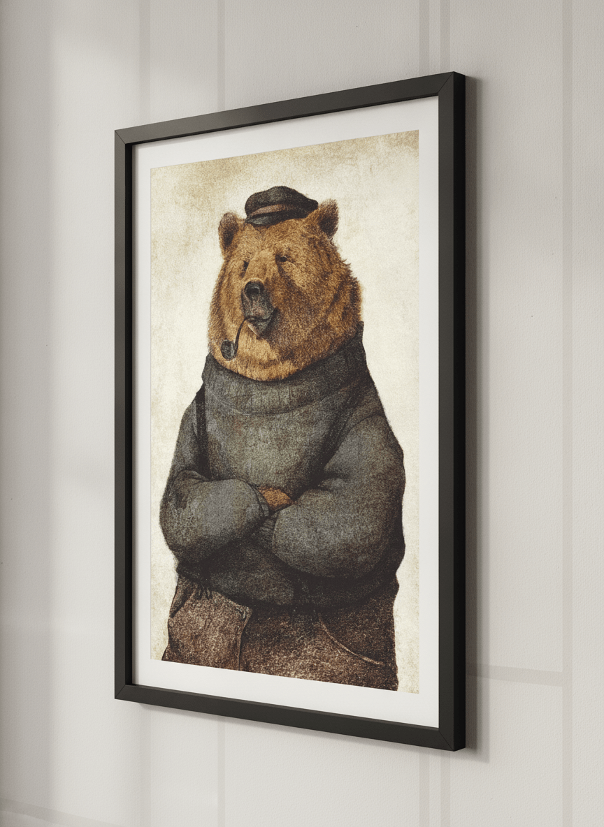 Contemporary wall art featured in a bright modern office workspace