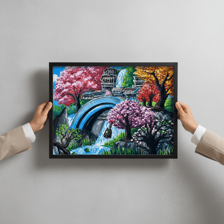 Sakura Falls Sanctuary by Angelina Ngo wall - art - picture - poster