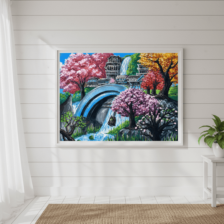 Sakura Falls Sanctuary by Angelina Ngo wall - art - picture - poster
