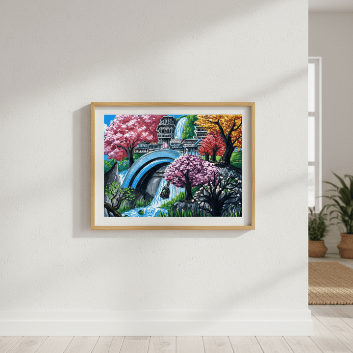 Sakura Falls Sanctuary by Angelina Ngo wall - art - picture - poster