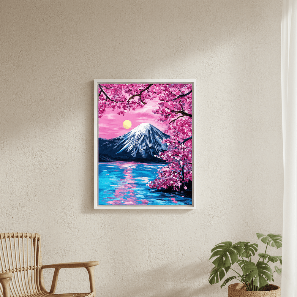 Sakura Moon Over Fuji by Angelina Ngo wall - art - picture - poster