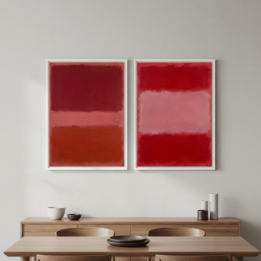 Salmon Haze Pair Mark Rothko Inspired Prints