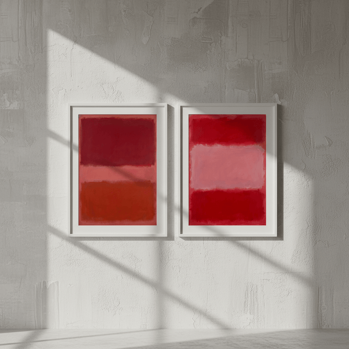 Salmon Haze Pair Mark Rothko Inspired Prints wall - art - picture - poster