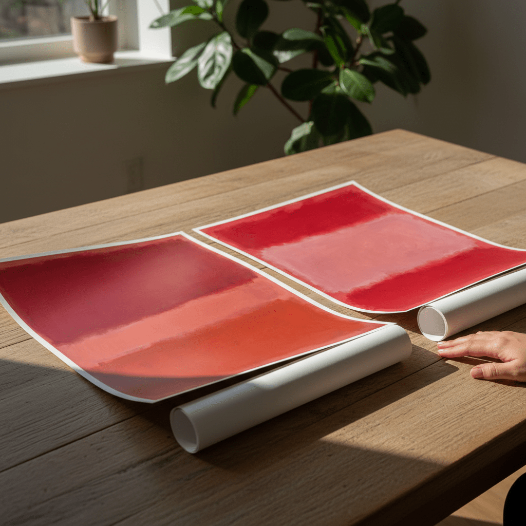 Salmon Haze Pair Mark Rothko Inspired Prints wall - art - picture - poster