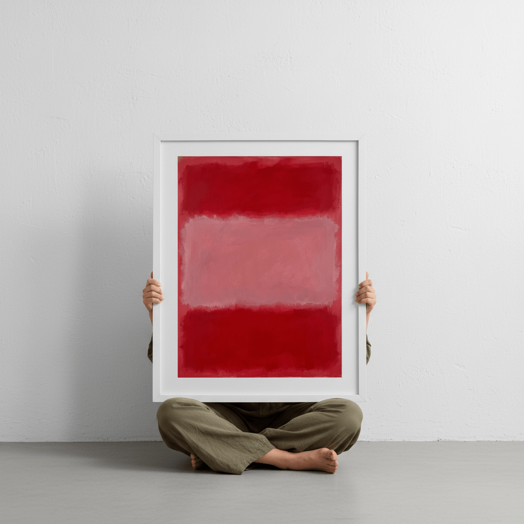 Salmon on Pink Abstract Mark Rothko Inspired Art wall - art - picture - poster