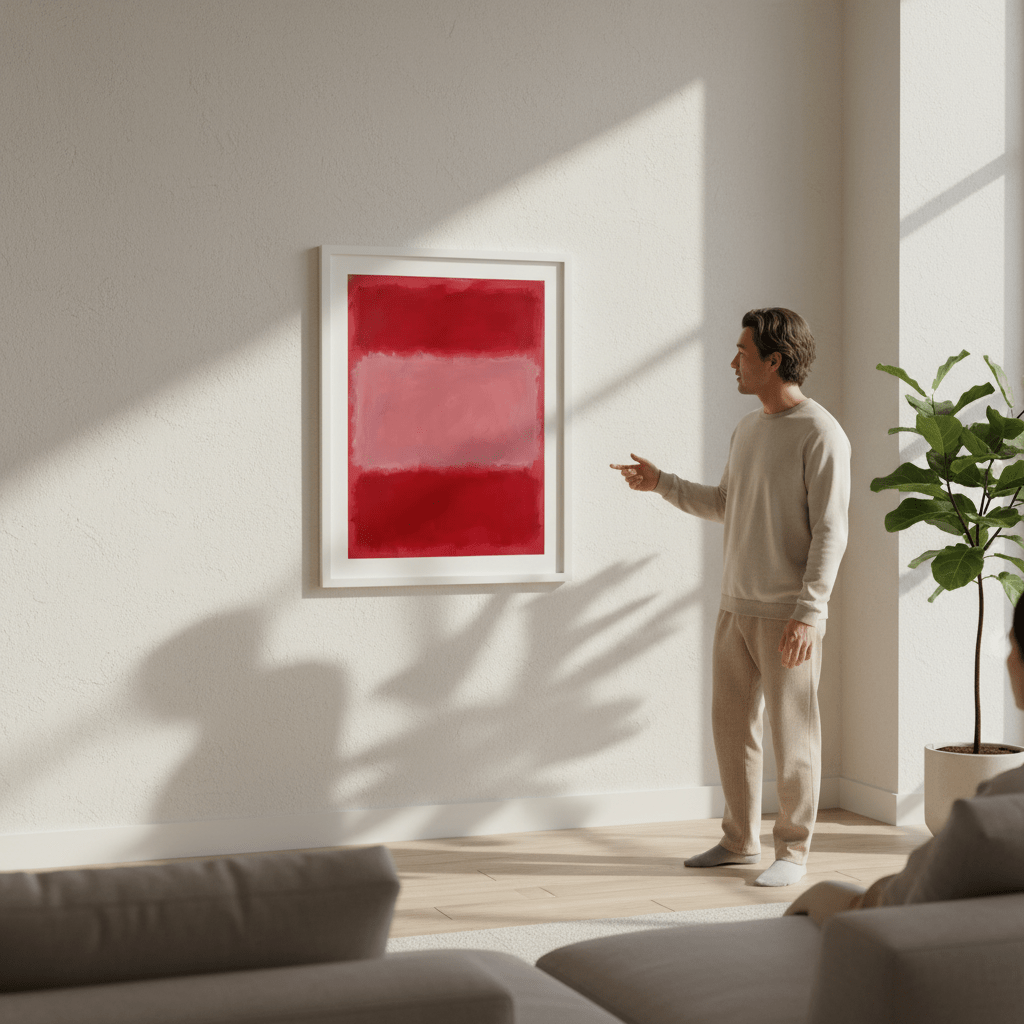 Salmon on Pink Abstract Mark Rothko Inspired Art wall - art - picture - poster