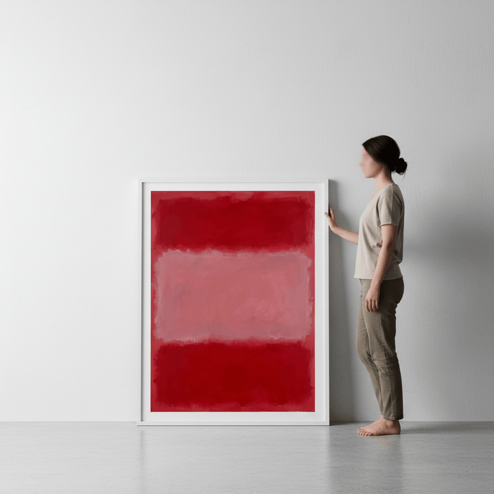 Salmon on Pink Abstract Mark Rothko Inspired Art wall - art - picture - poster