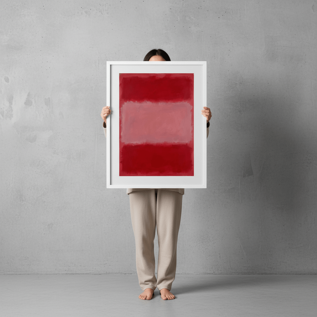 Salmon on Pink Abstract Mark Rothko Inspired Art wall - art - picture - poster