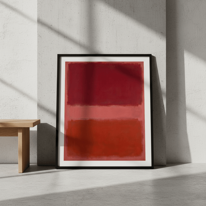 Salmon on Red Mark Rothko Inspired Abstract Art wall - art - picture - poster