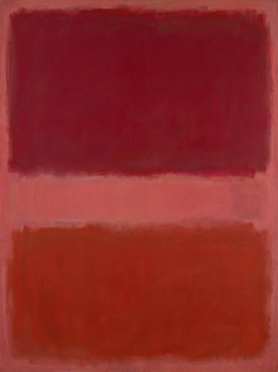 Salmon on Red Mark Rothko Inspired Abstract Art