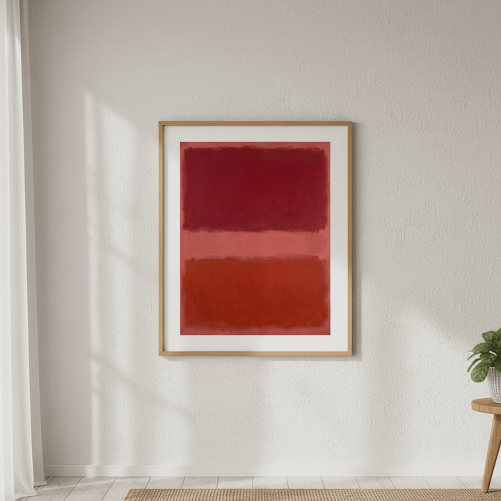 Salmon on Red Mark Rothko Inspired Abstract Art wall - art - picture - poster