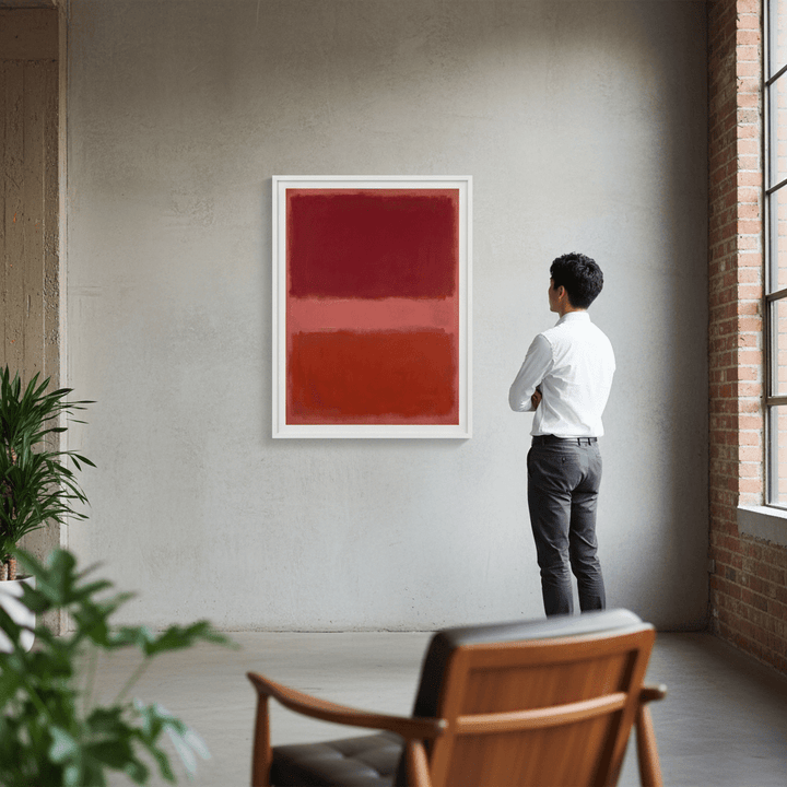 Salmon on Red Mark Rothko Inspired Abstract Art wall - art - picture - poster