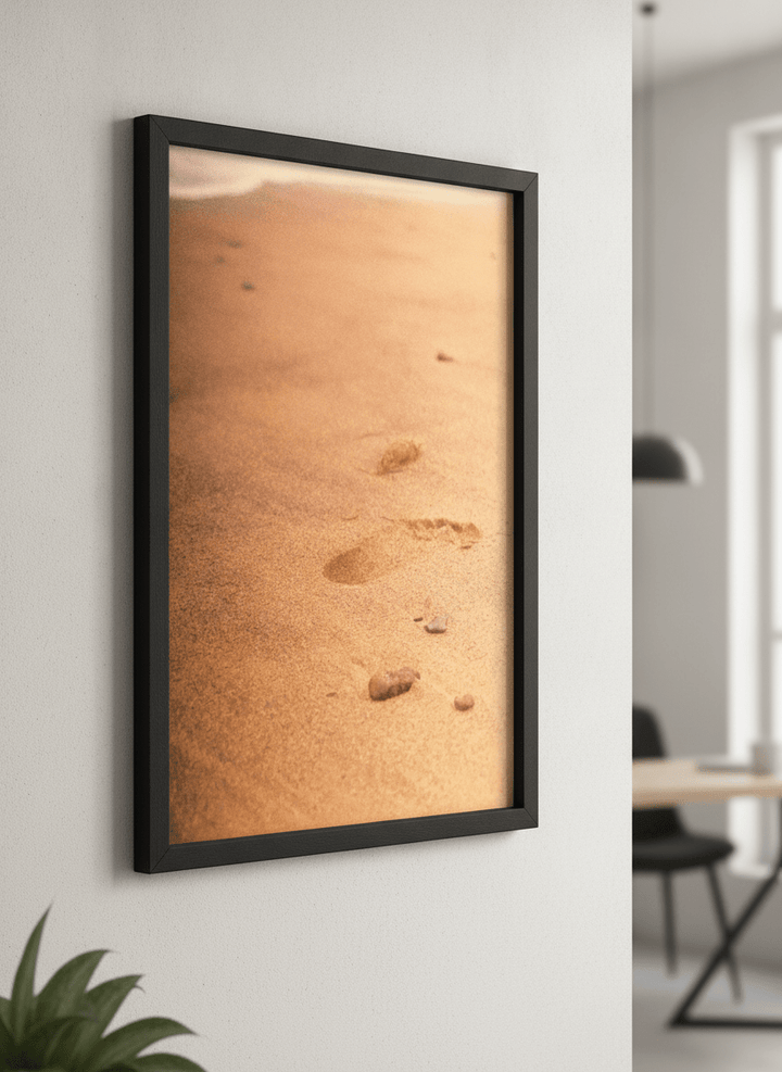 Contemporary wall art featured in a bright modern office workspace