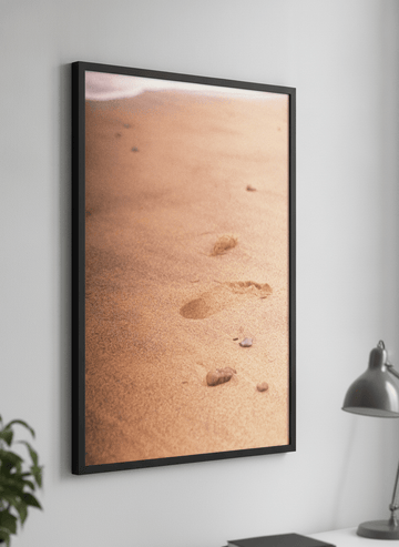 Contemporary wall art featured in a bright modern office workspace