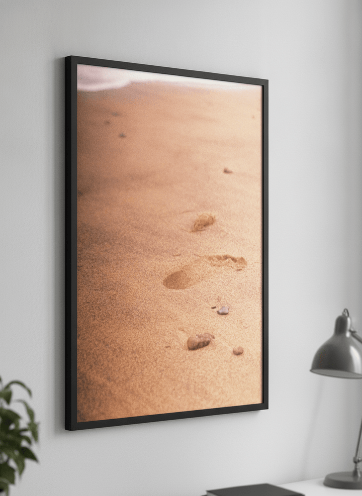 Contemporary wall art featured in a bright modern office workspace
