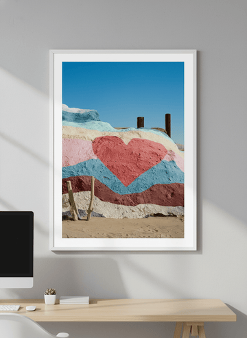 Contemporary wall art featured in a bright modern office workspace