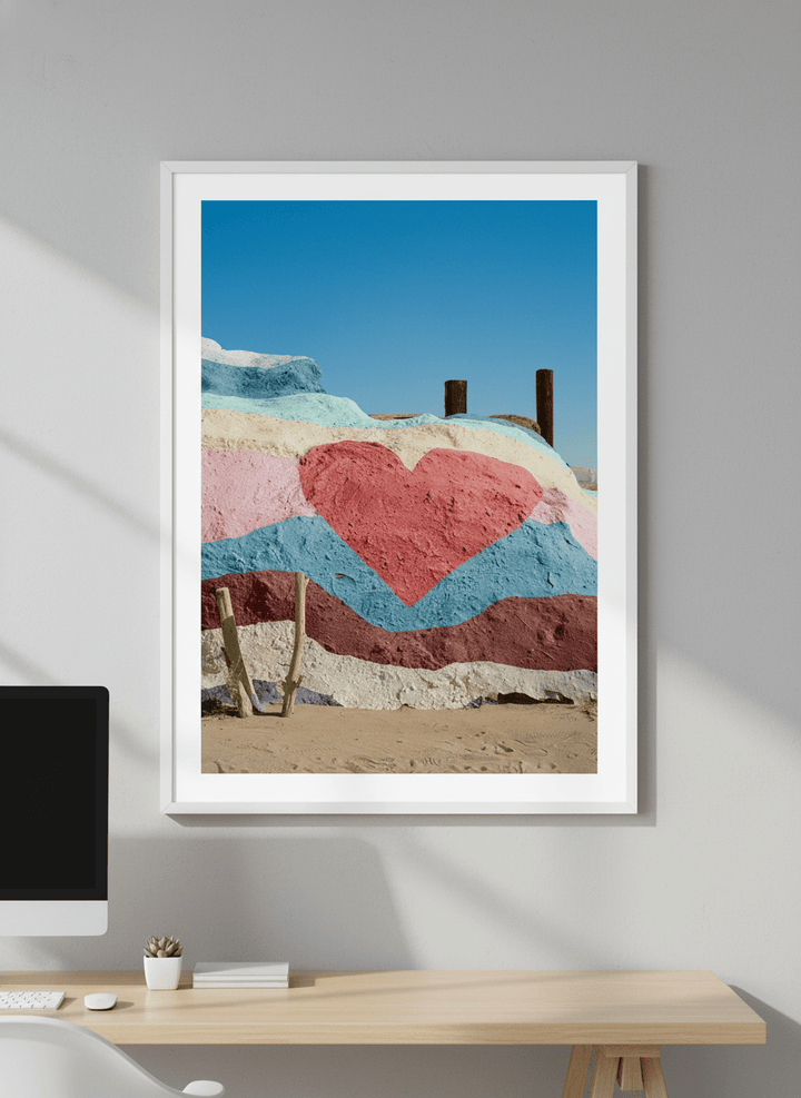 Contemporary wall art featured in a bright modern office workspace