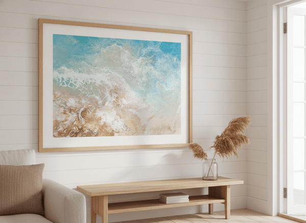 Sand Meets The Sea Landscape By Angela Anderson
