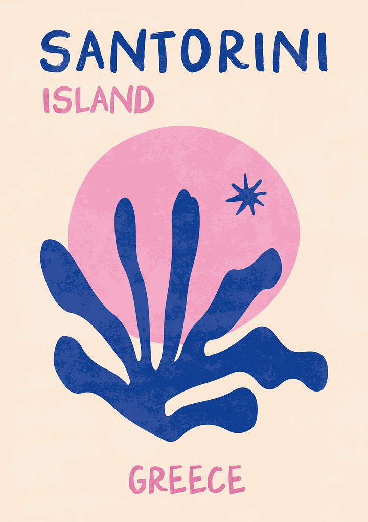 Santorini Isaland Greece Print - Style My Wall,frame