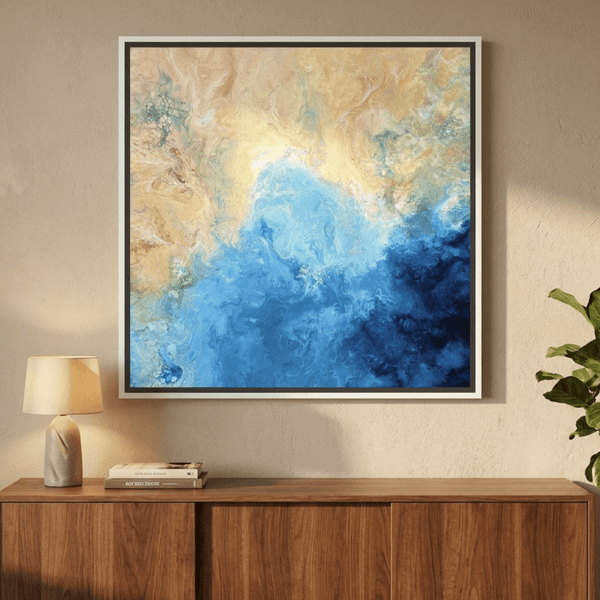 Sapphire Surf Coast By Angela Anderson | Canvas Square Print