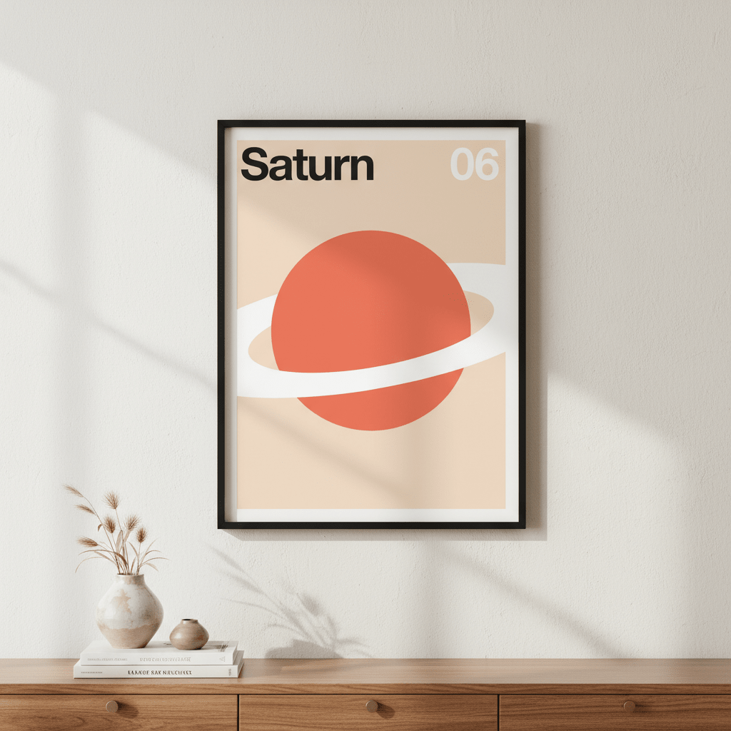 Saturn by Florent Bodart wall - art - picture - poster