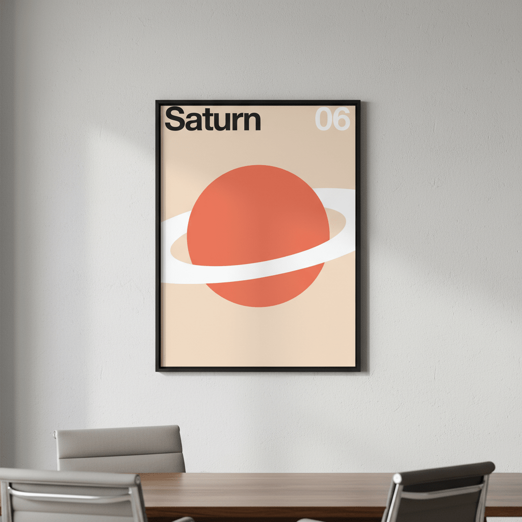 Saturn by Florent Bodart wall - art - picture - poster
