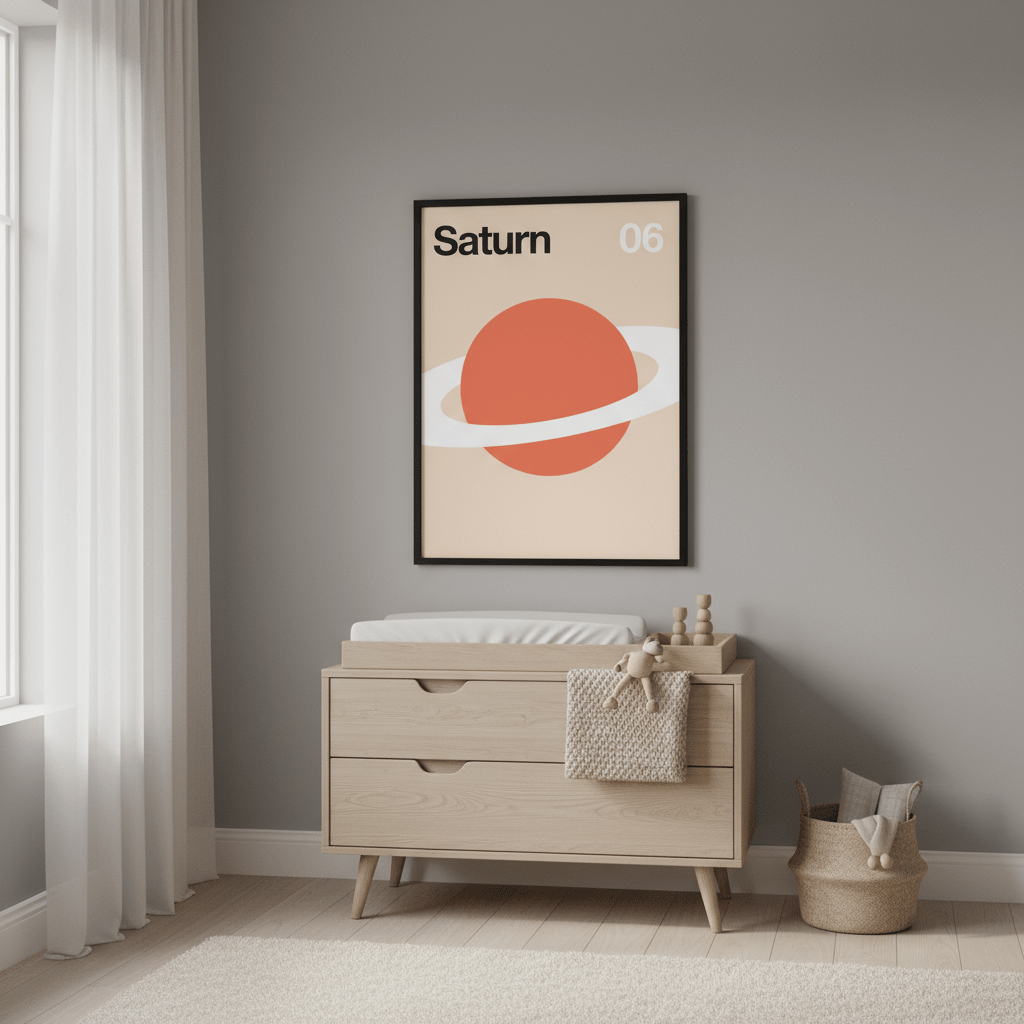 Saturn by Florent Bodart wall - art - picture - poster