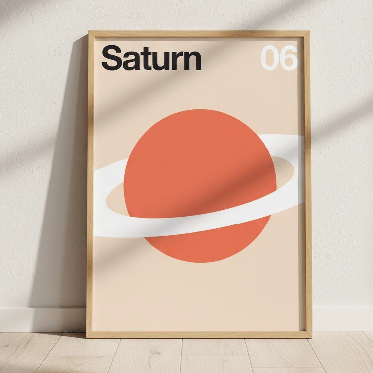 Saturn by Florent Bodart wall - art - picture - poster