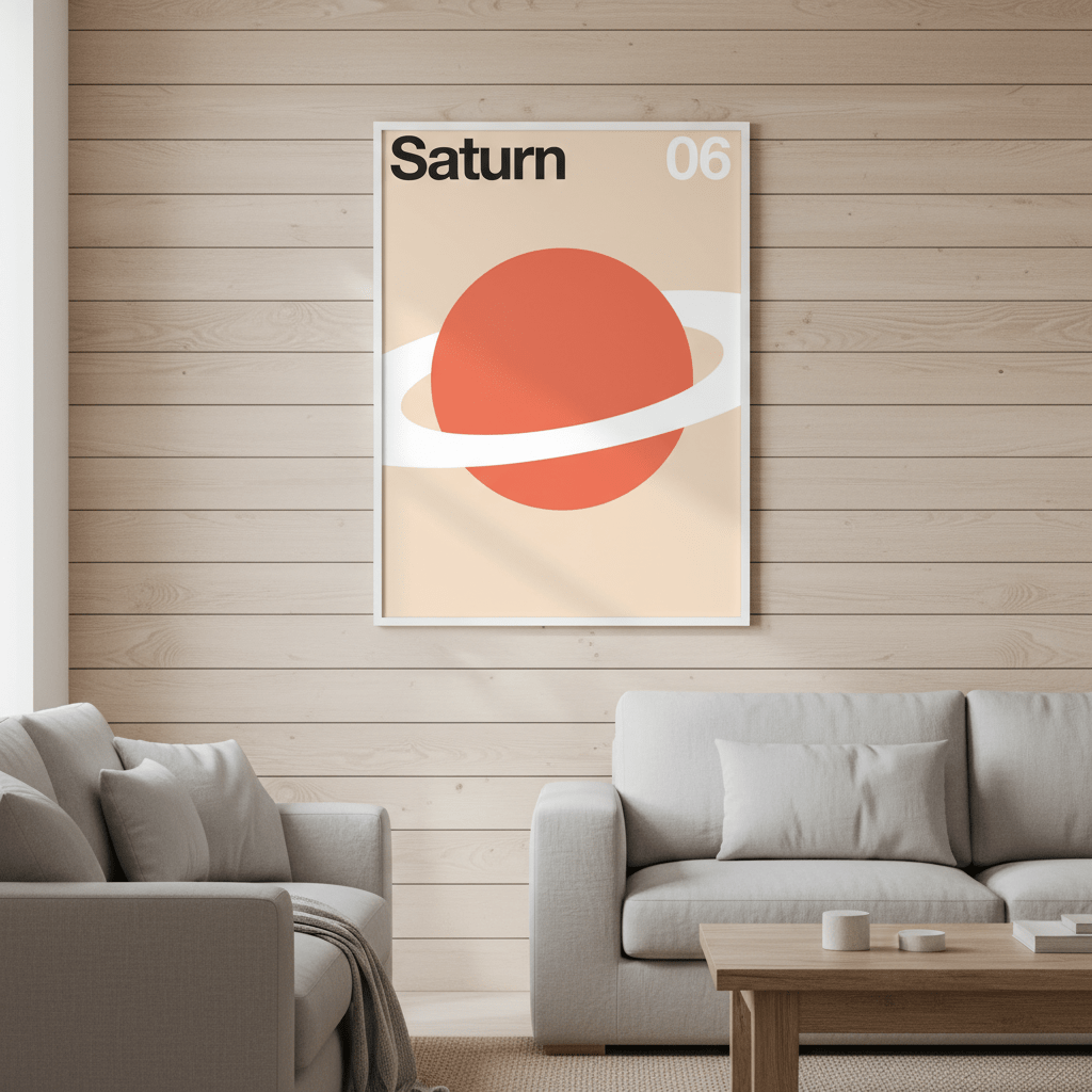 Saturn by Florent Bodart wall - art - picture - poster