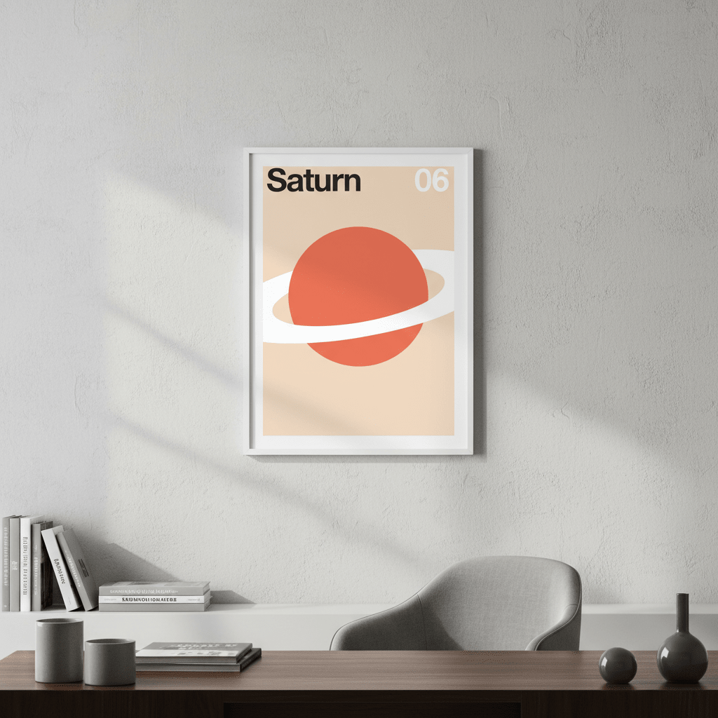 Saturn by Florent Bodart wall - art - picture - poster