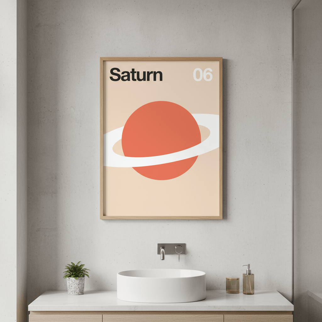 Saturn by Florent Bodart wall - art - picture - poster