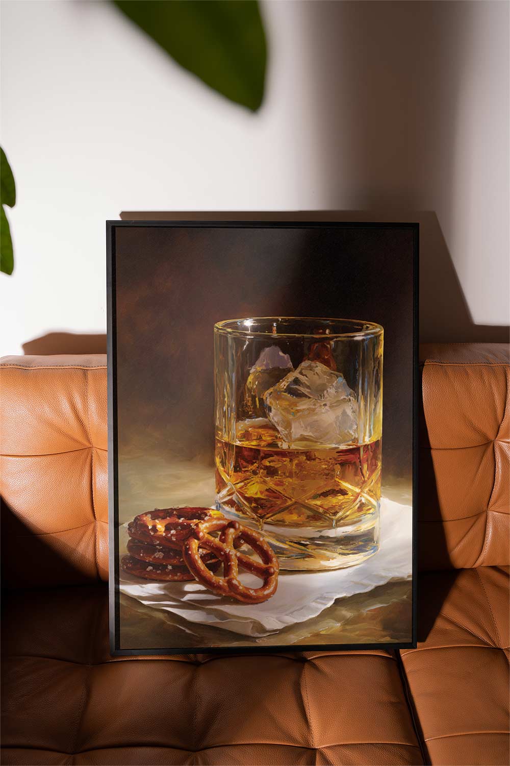 Scotch and Pretzels Oil Painting Illustration wall - art - picture - poster