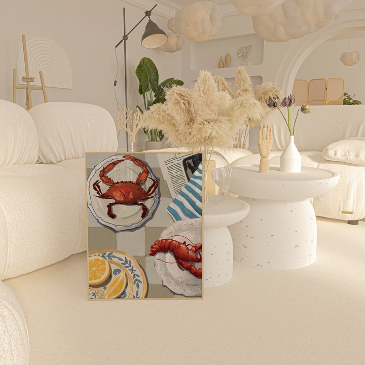 Seafood Lemon Feast Wall Print - Style My Wall