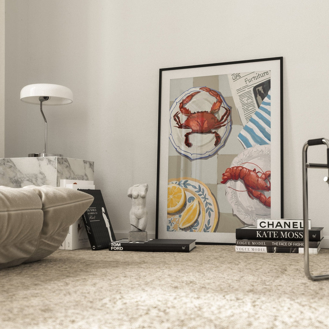Seafood Lemon Feast Wall Print - Style My Wall