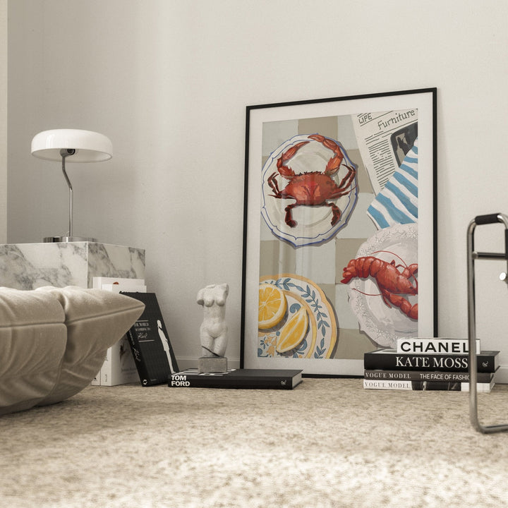 Seafood Lemon Feast Wall Print - Style My Wall