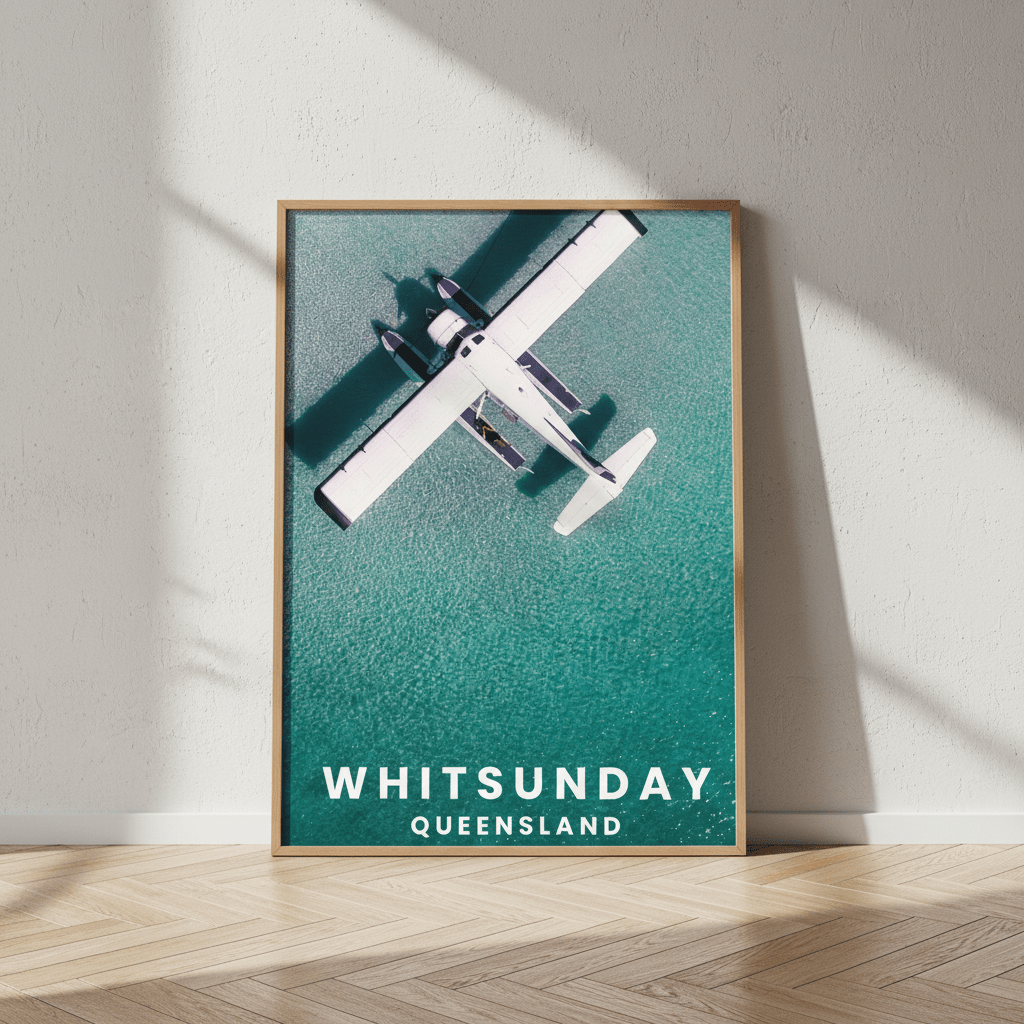 Seaplane Nap Travel Poster, Queensland by L10 wall - art - picture - poster