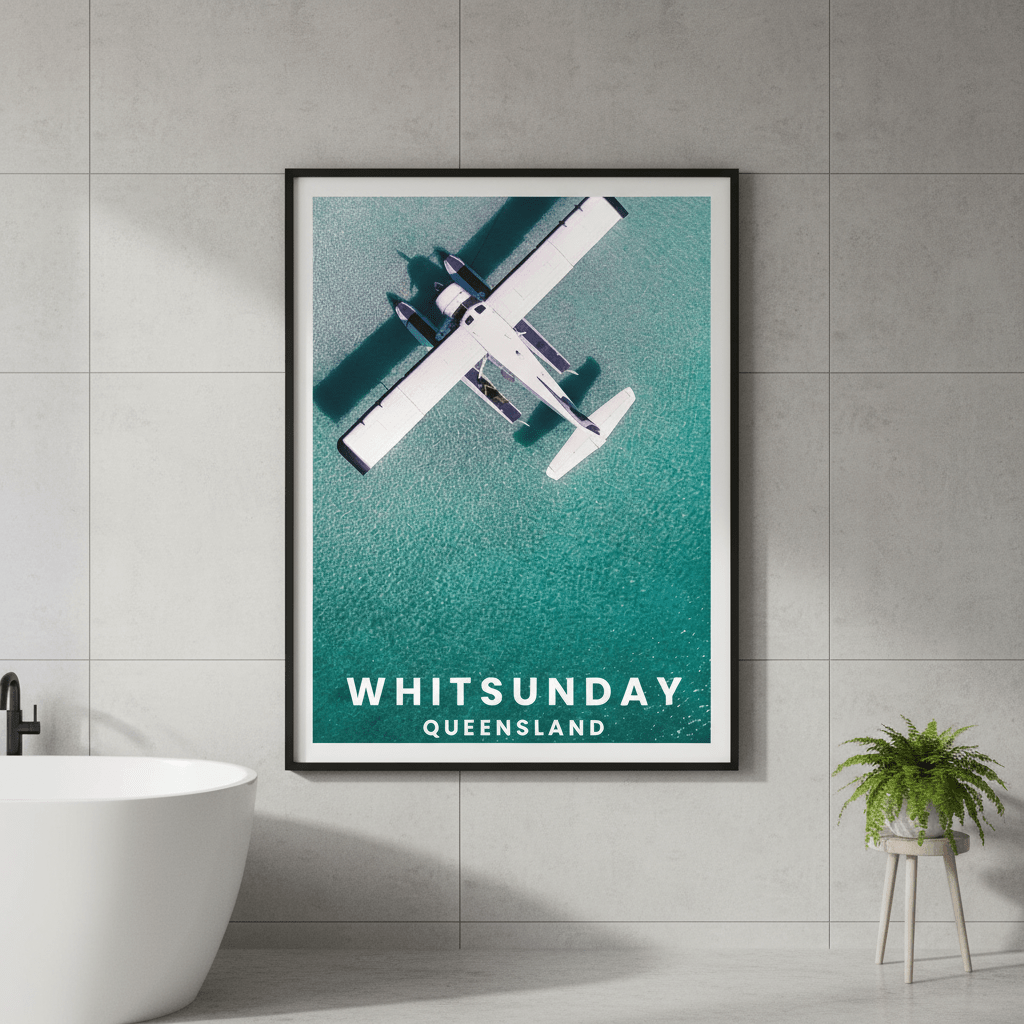 Seaplane Nap Travel Poster, Queensland by L10 wall - art - picture - poster