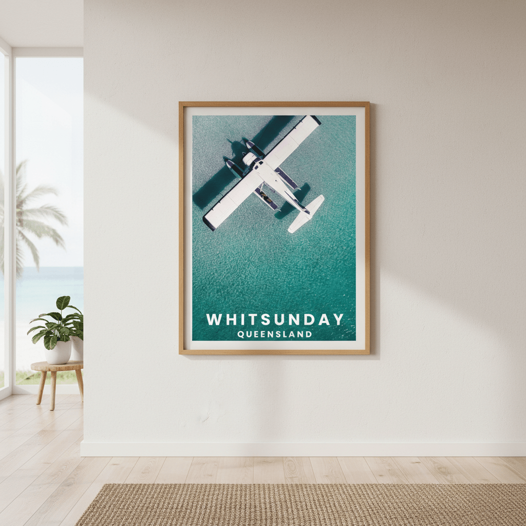 Seaplane Nap Travel Poster, Queensland by L10 wall - art - picture - poster