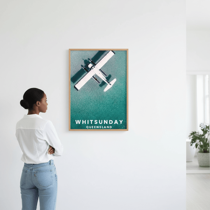 Seaplane Nap Travel Poster, Queensland by L10 wall - art - picture - poster