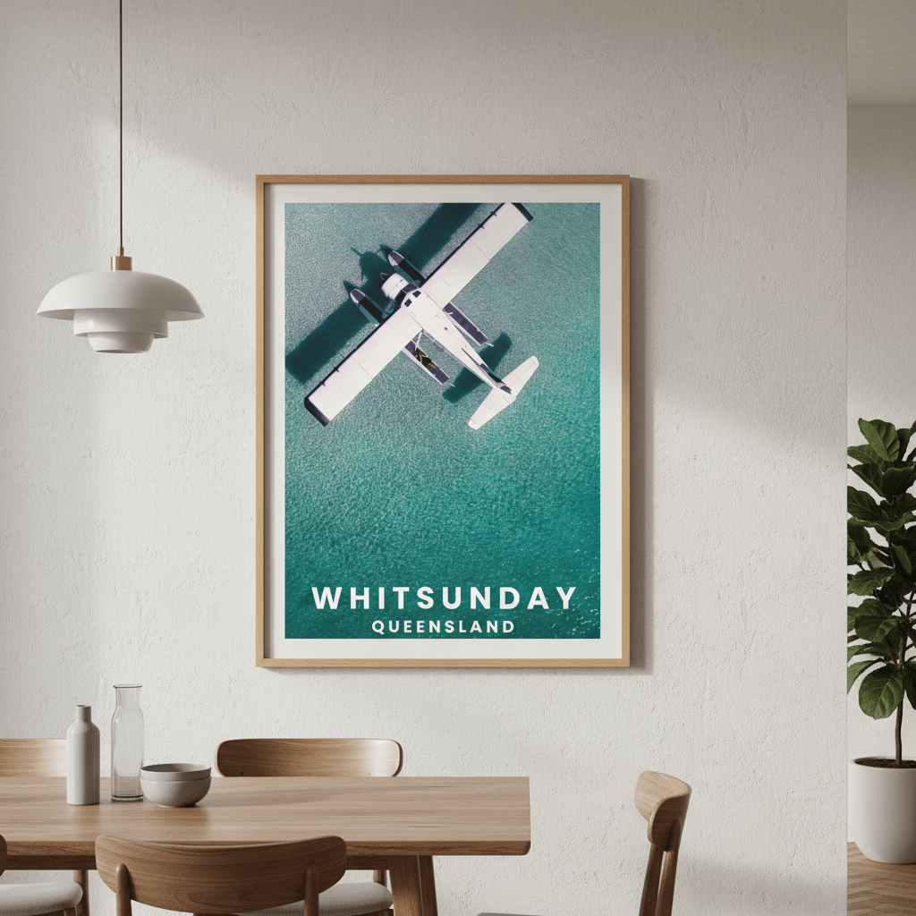 Seaplane Nap Travel Poster, Queensland by L10 wall - art - picture - poster