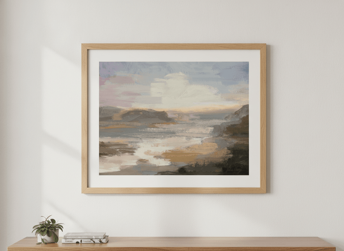 Seascape In Earthy Colors By Julia Cheney | Art & Canvas Print