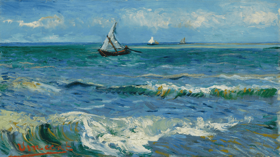 Seascape near Les Saintes by Vincent van Gogh