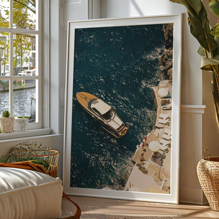 photo leaning against white wall