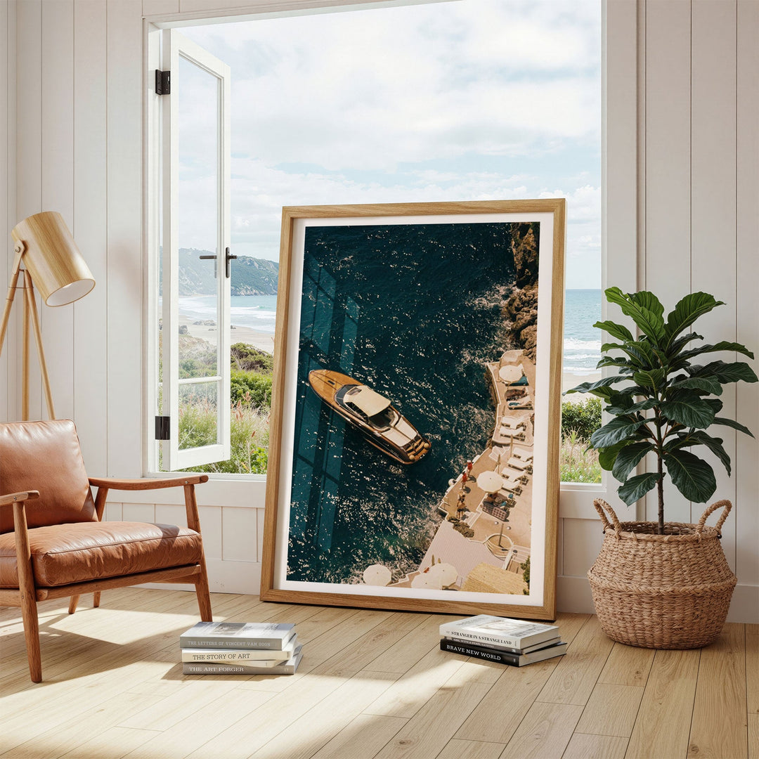 photo on floor leaning on open window 