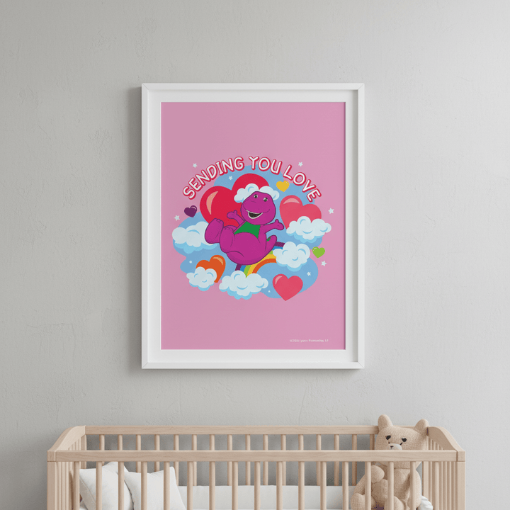 Sending You Love Barney Wall Art wall - art - picture - poster