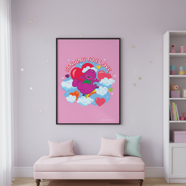 Sending You Love Barney Wall Art wall - art - picture - poster