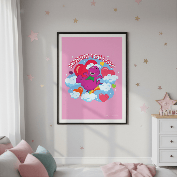 Sending You Love Barney Wall Art wall - art - picture - poster
