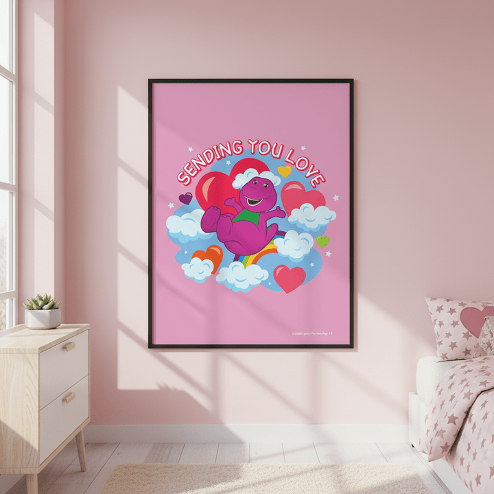 Sending You Love Barney Wall Art wall - art - picture - poster