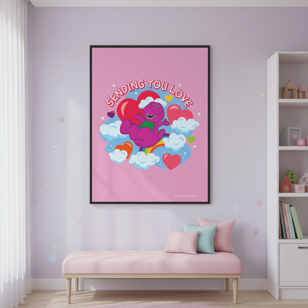 Sending You Love Barney Wall Art wall - art - picture - poster