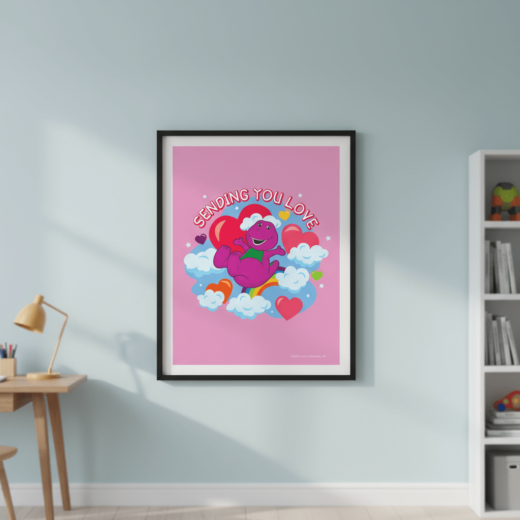 Sending You Love Barney Wall Art wall - art - picture - poster